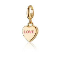 Gold Plated Love Heart Sweet Charm