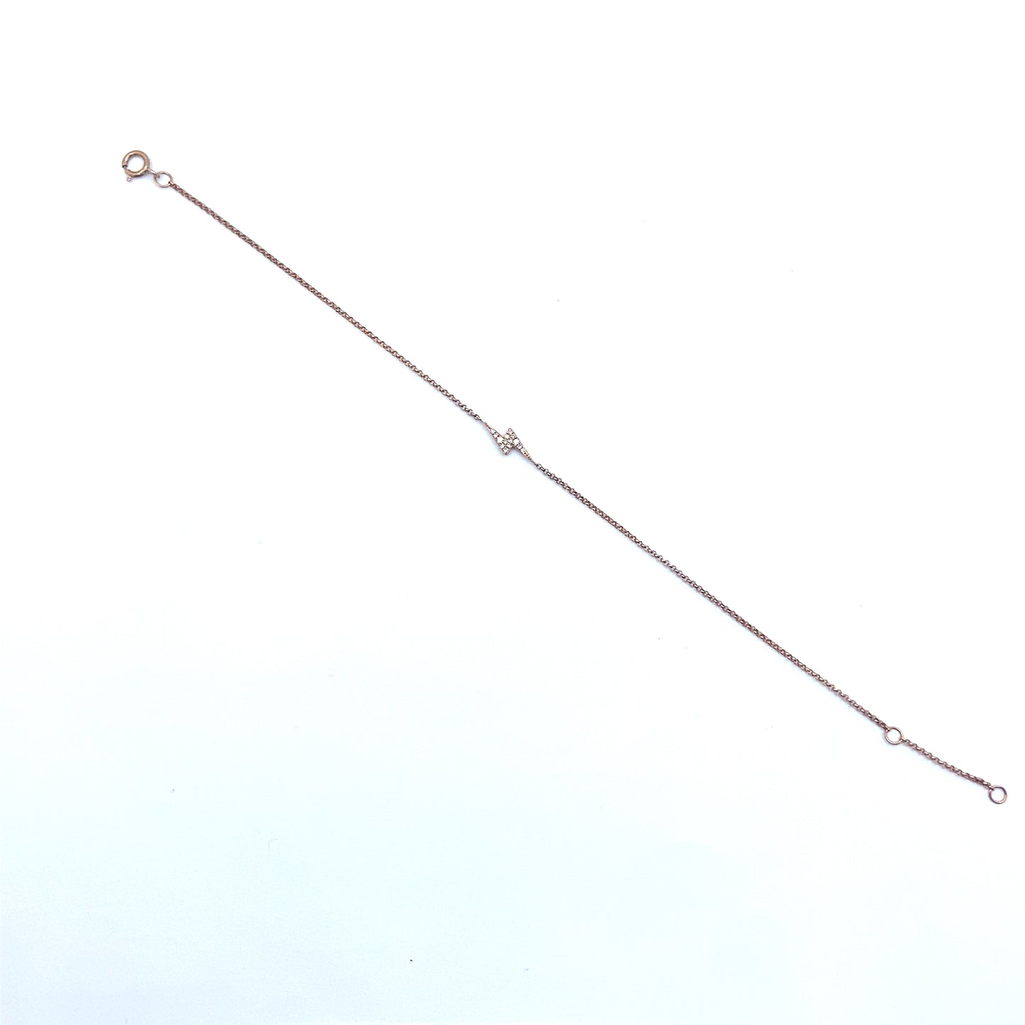 9ct Rose Gold Ziggy Stardust Lightning Diamond Bracelet