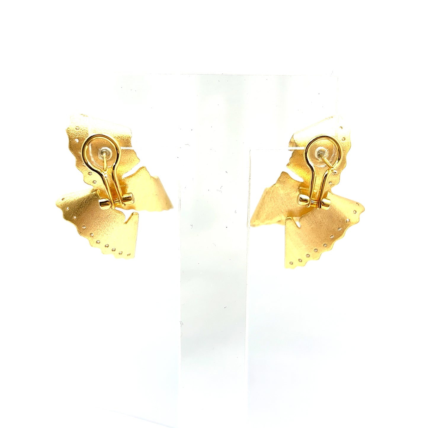 Fanfare 18ct Gold Plated, Sterling Silver Drop Earrings
