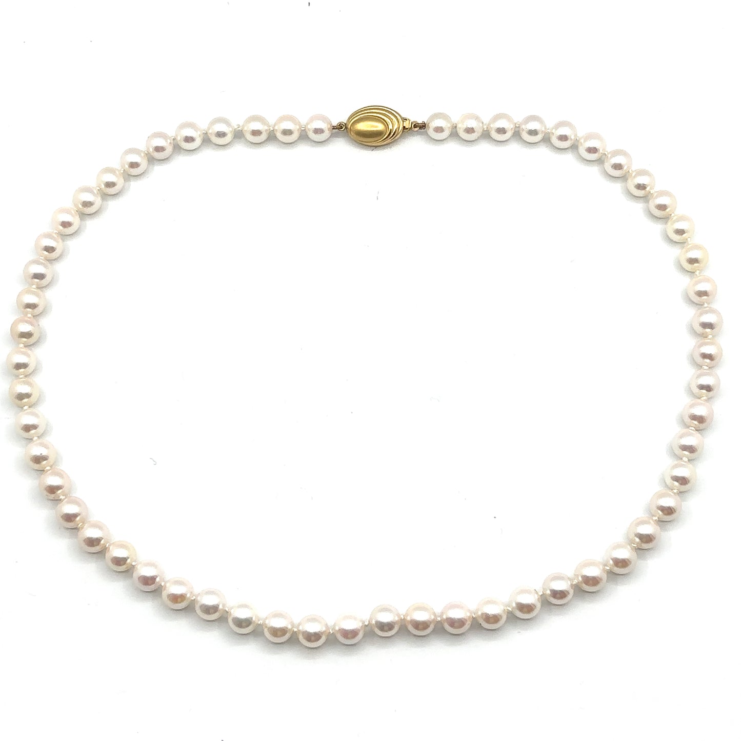 18ct Yellow Gold Cultured Pearl Necklace
