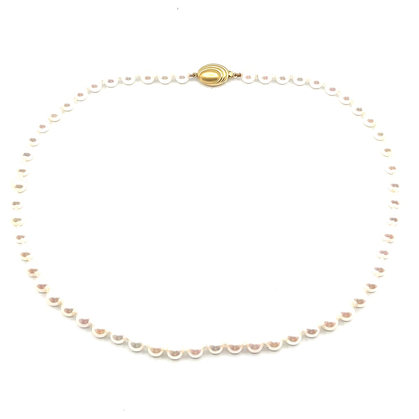 18ct Yellow Gold Cultured Pearl Necklace