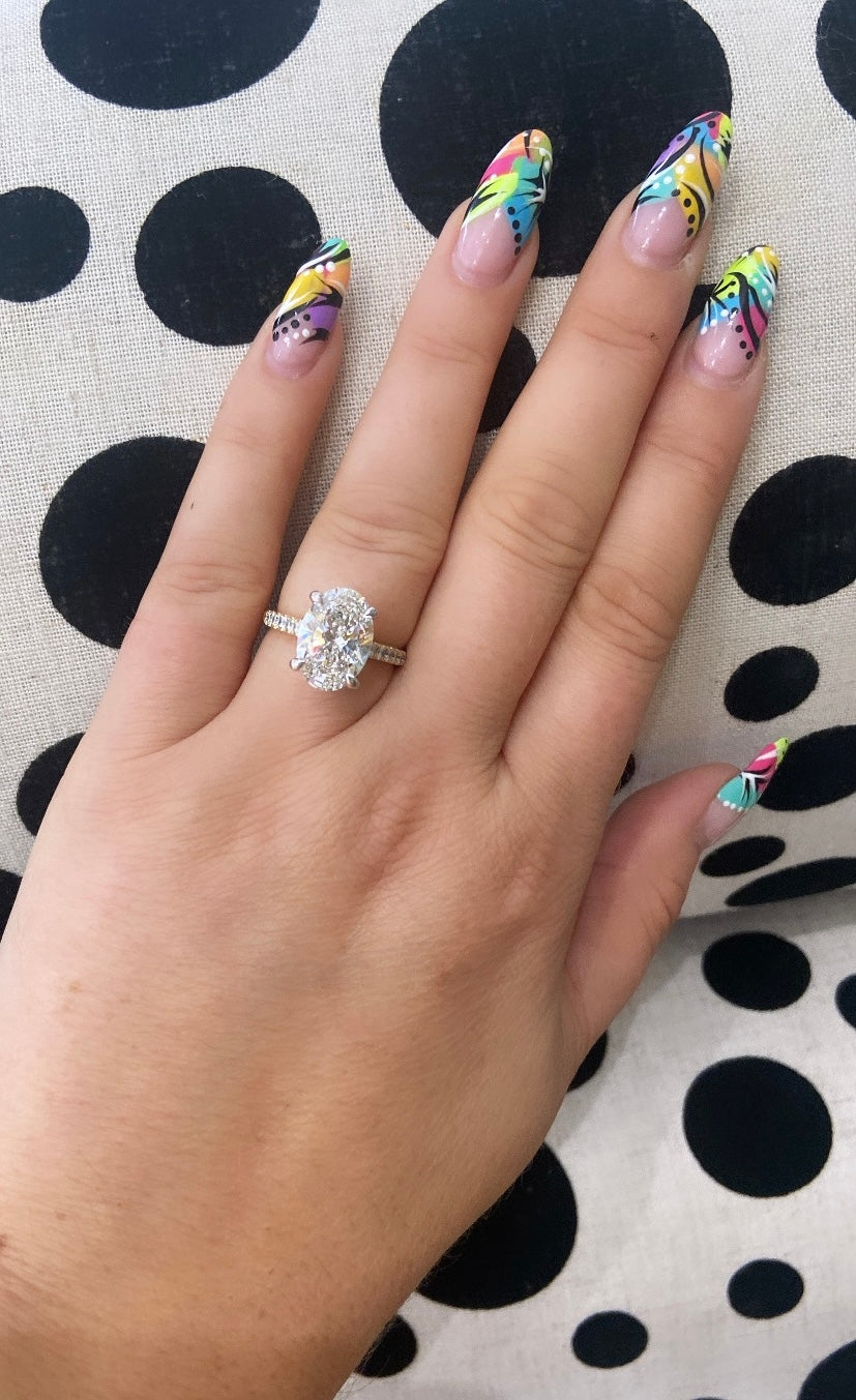 18ct Yellow Gold 4.50ct Oval Brilliant Cut Diamond Ring