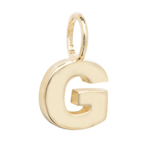 9ct Yellow Gold Small Letter 'G' Pendant