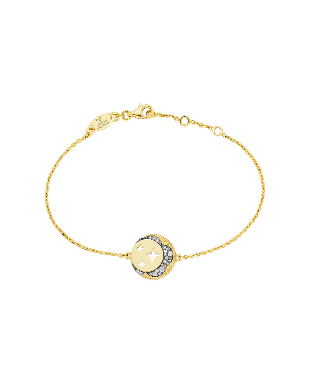 "Look Up At The Moon" Brilliant Cut Diamond Bracelet in 18ct Gold