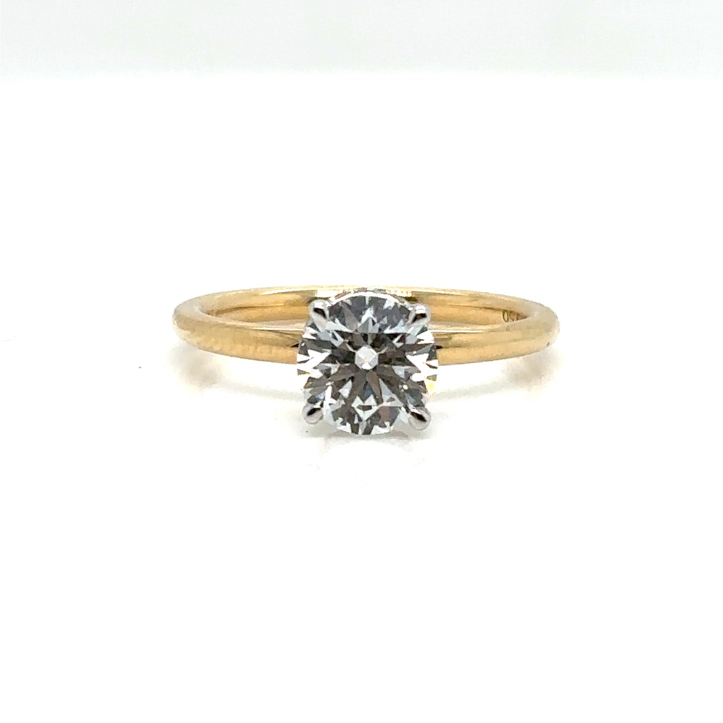 1ct Diamond Solitaire Hidden Halo Engagement Ring
