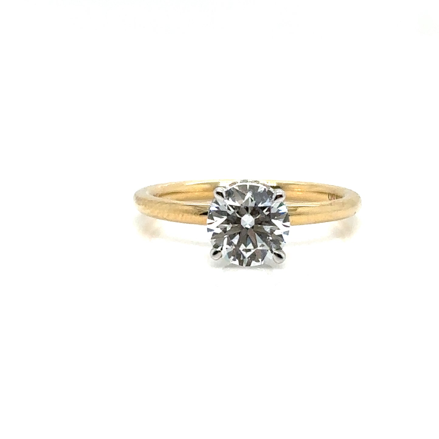 1ct Diamond Solitaire Hidden Halo Engagement Ring