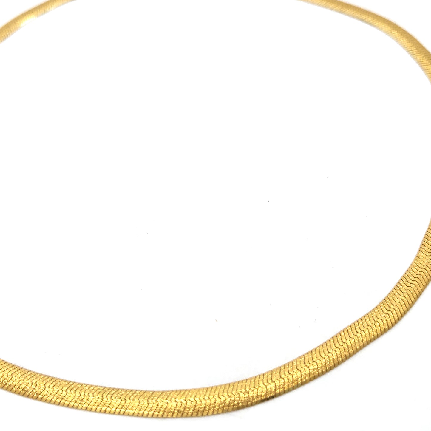 18ct Gold Vermeil Sterling Silver Textured Snake Necklace