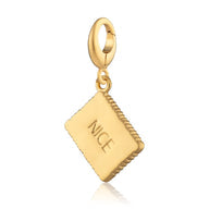 Gold Plated Nice Biscuit Charm