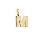 9ct Yellow Gold Initial Pendant 'M'