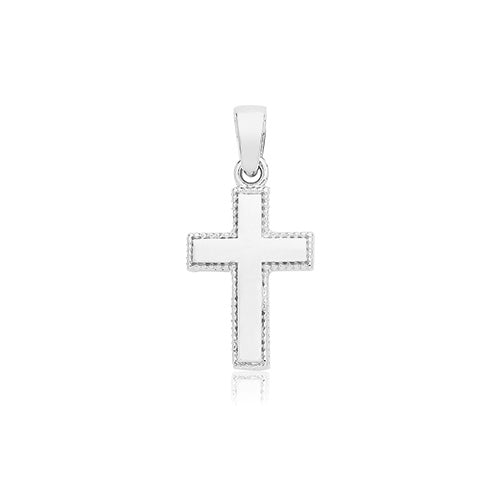 9ct White Gold Cross Pendant
