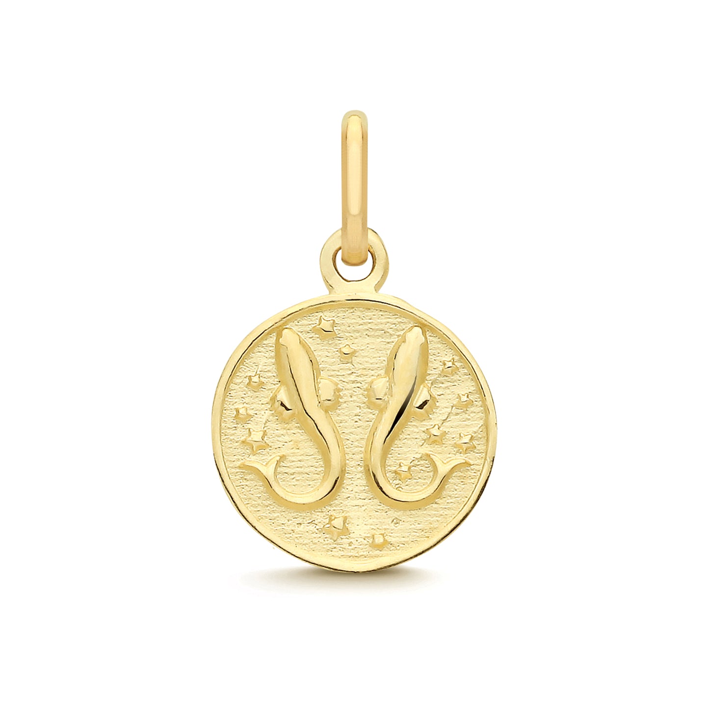 9ct Yellow Gold Pisces Zodiac Coin Pendant