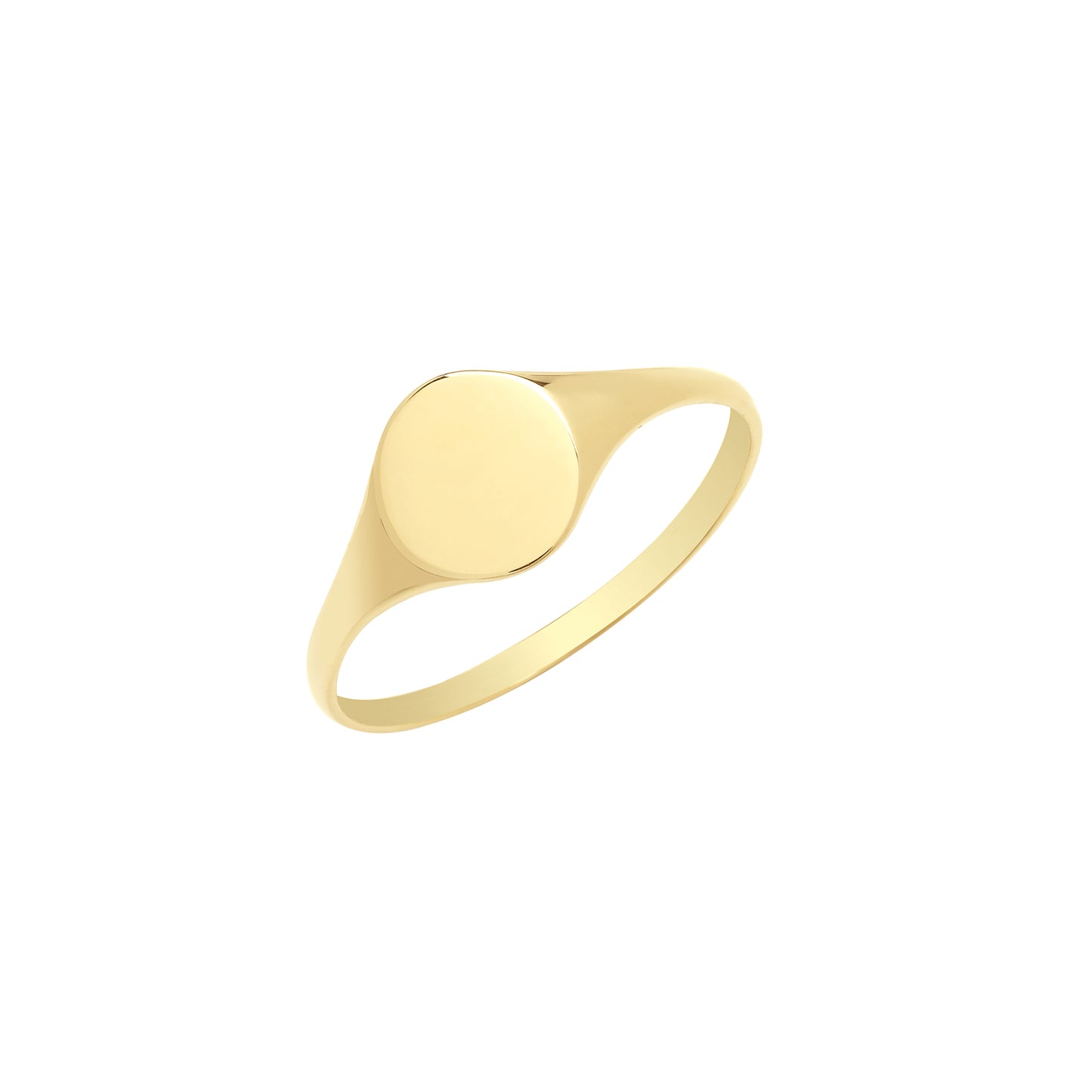 Gold Mini Oval Signet Ring