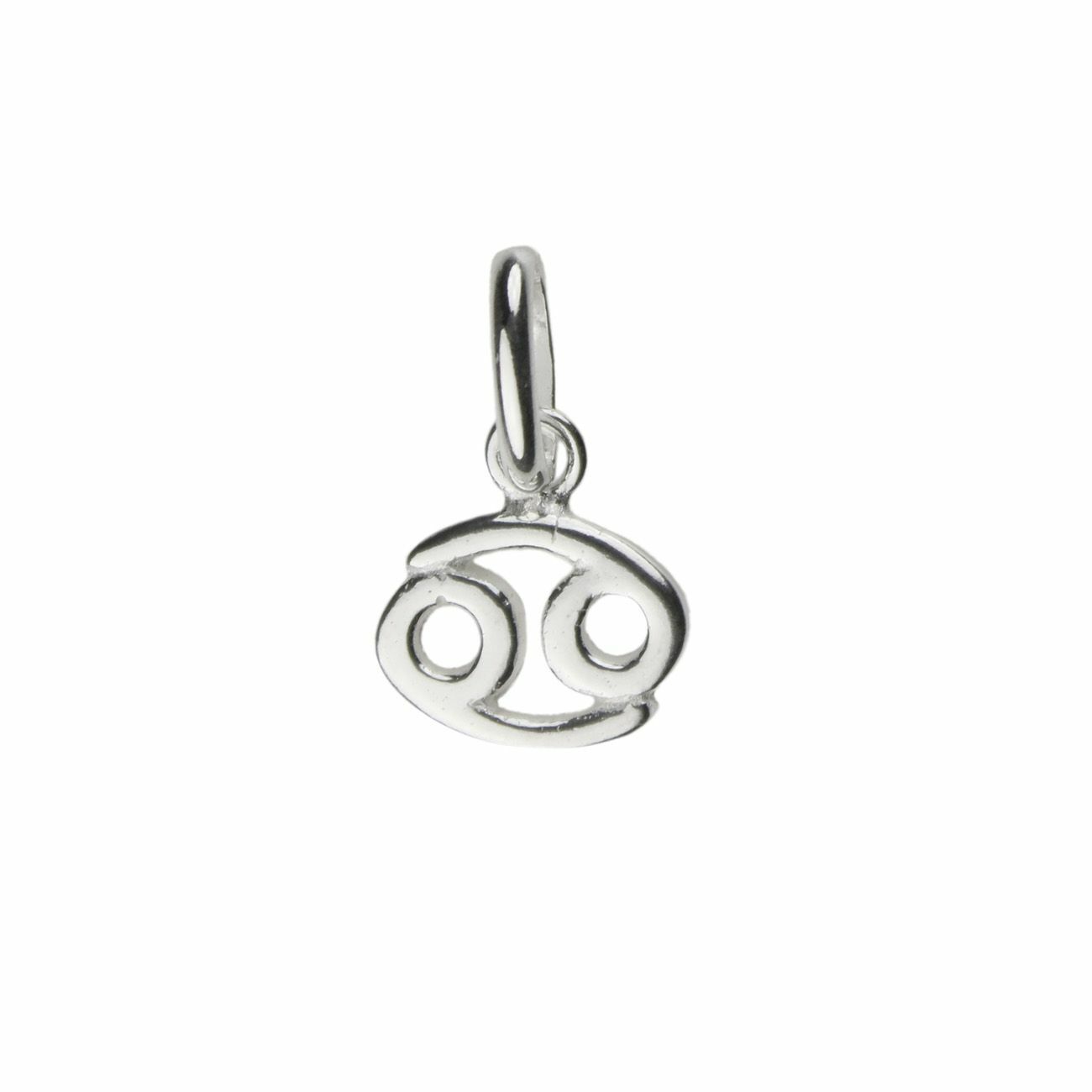 Sterling Silver Cancer Star Sign Mini Pendant Necklace, 18"