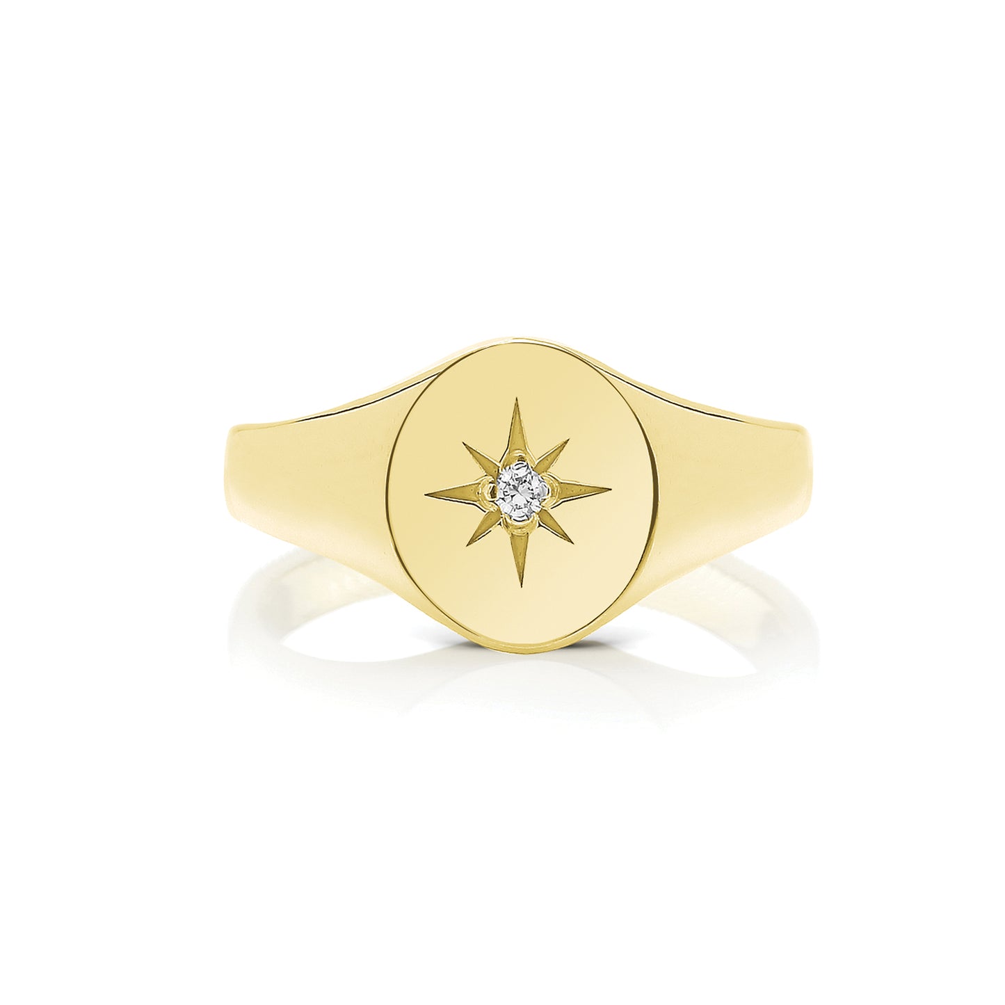 12x10 Diamond Signet Ring