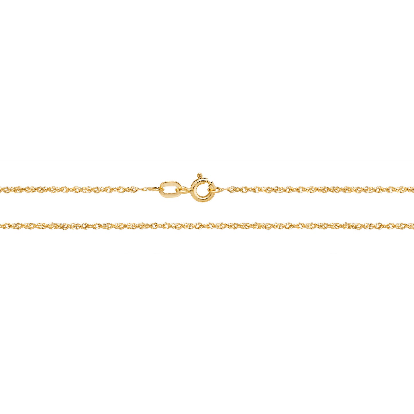 9ct Yellow Gold 18" Diamond Cut Chain