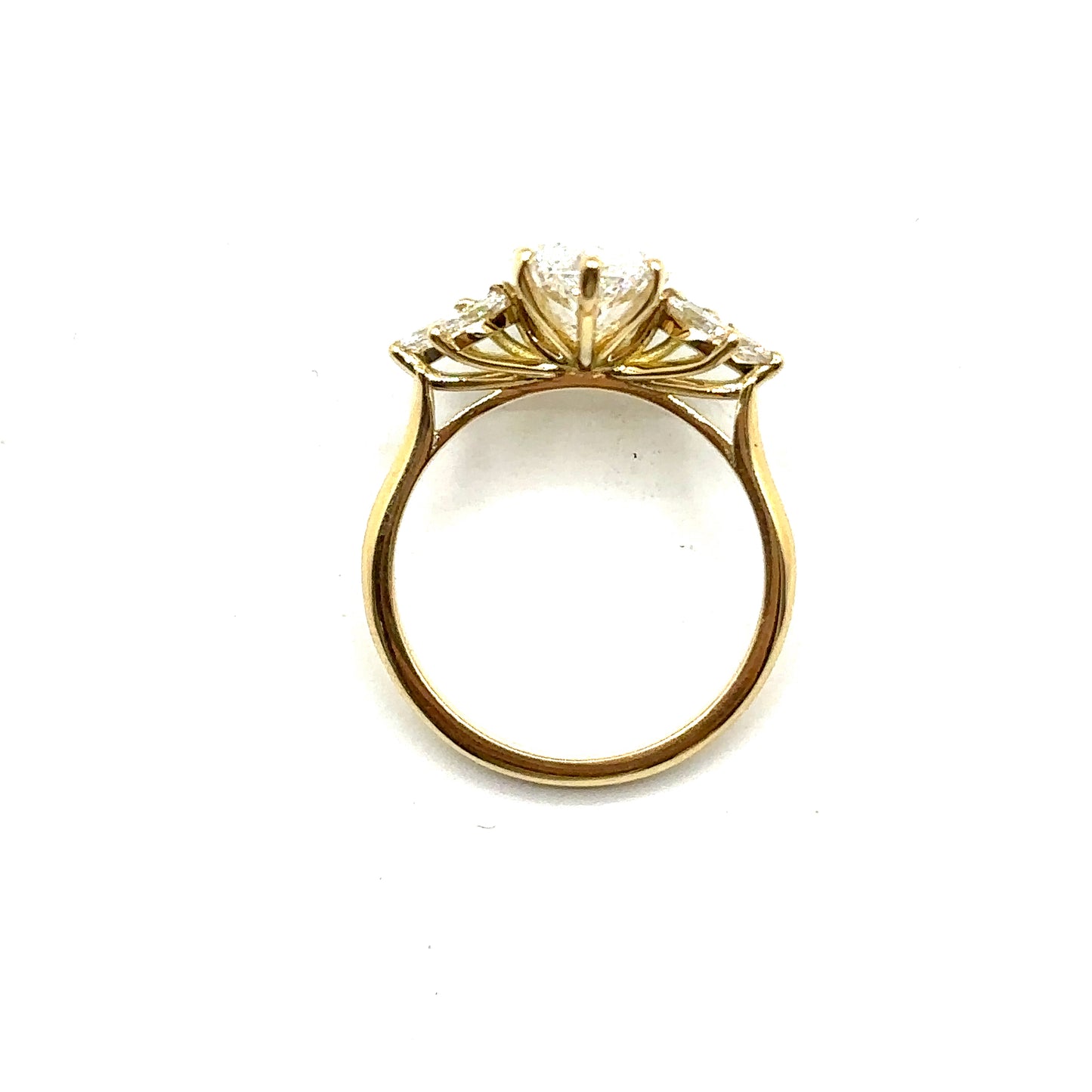 Bespoke 18ct Yellow Gold Marquise Cut Diamond Engagement Ring