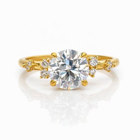 Monroe's "Flowing Nature" Old European Cut Diamond Engagement Ring