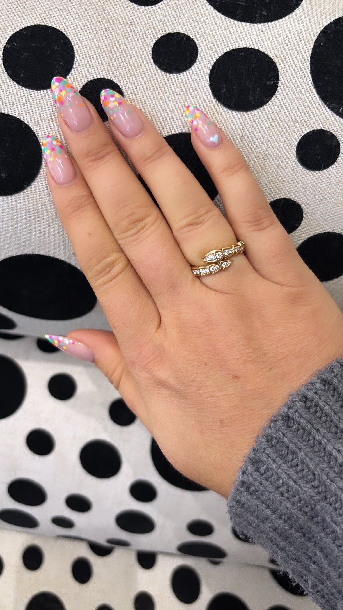 Bvlgari Serpenti Viper Ring Full Pavé Set in 18ct Rose Gold