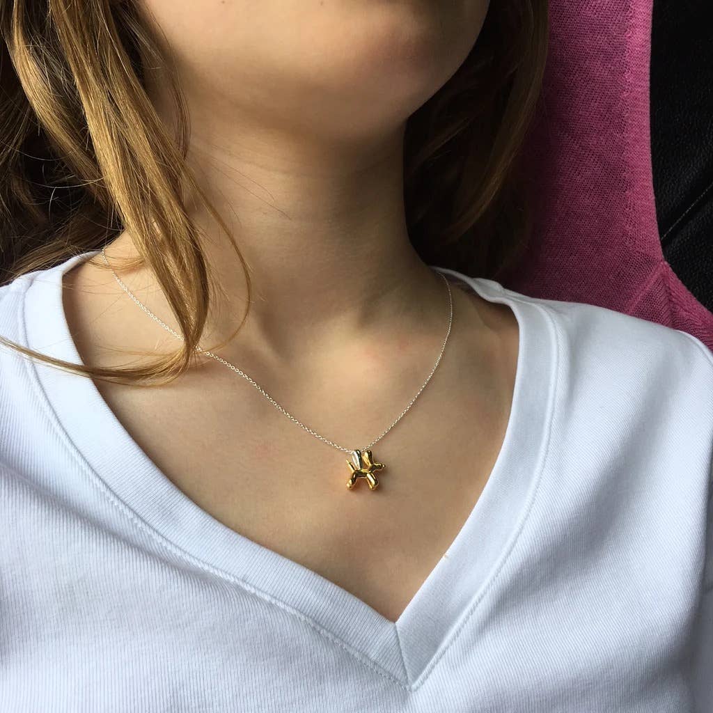 Sterling Silver Balloon Dog Necklace