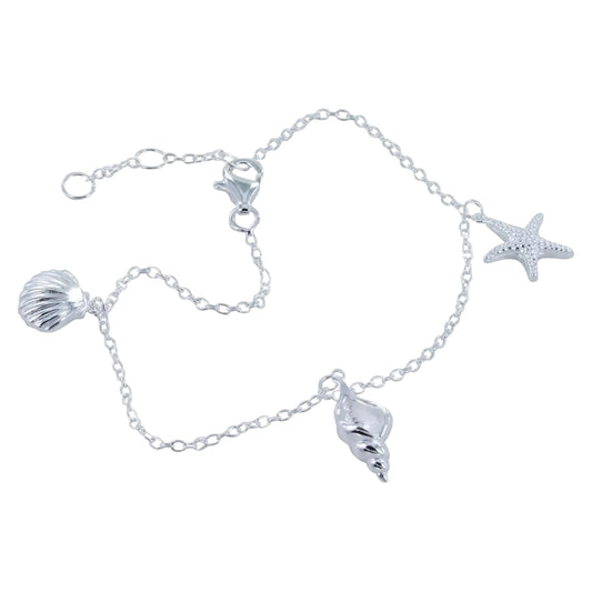 Sterling Silver Seashells Bracelet