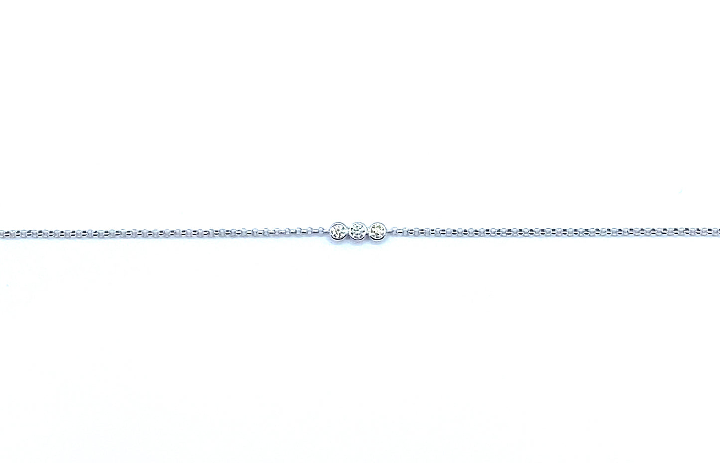 Trilogy Diamond 18ct White Gold Bracelet