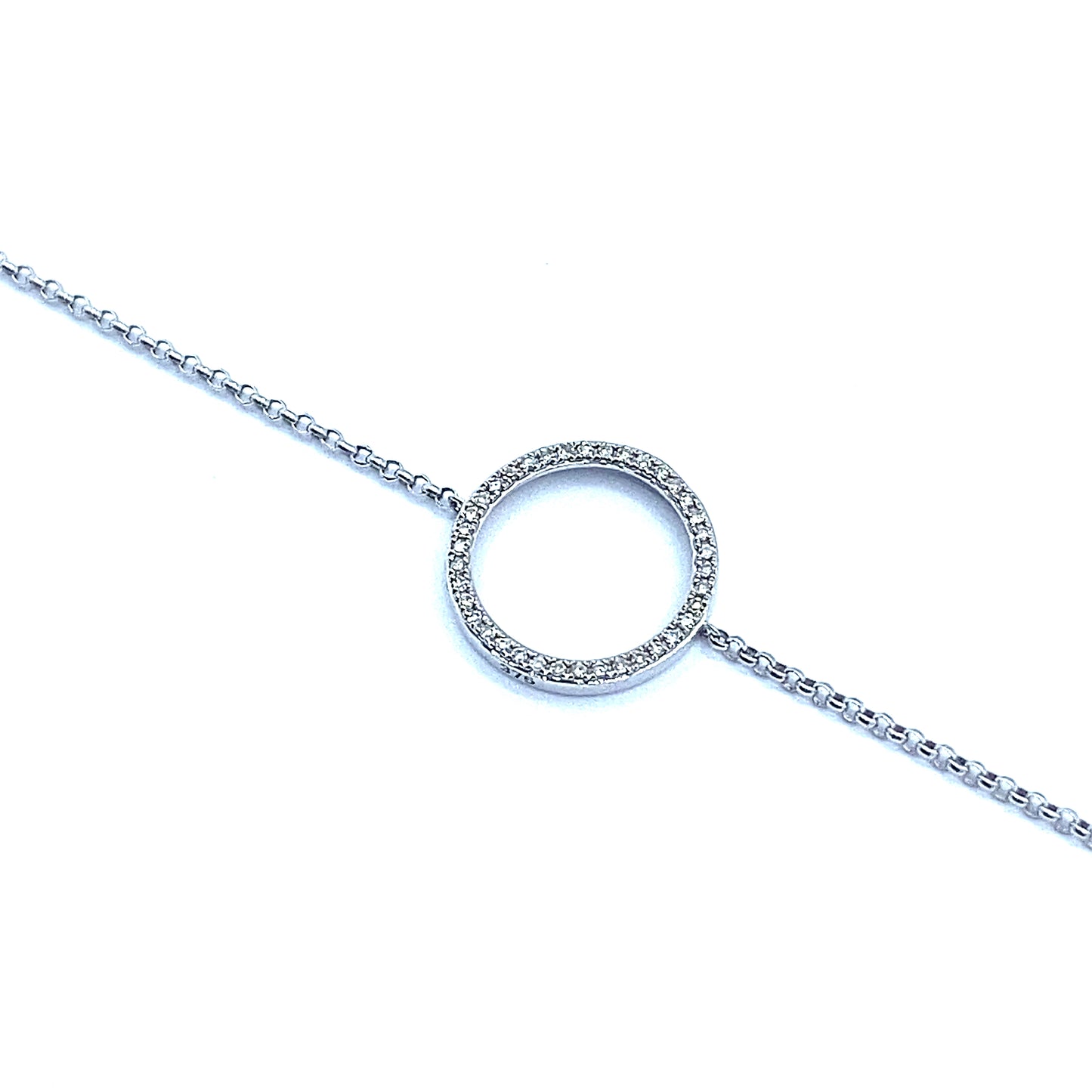 Diamond Circle Of Life 18ct White Gold Bracelet