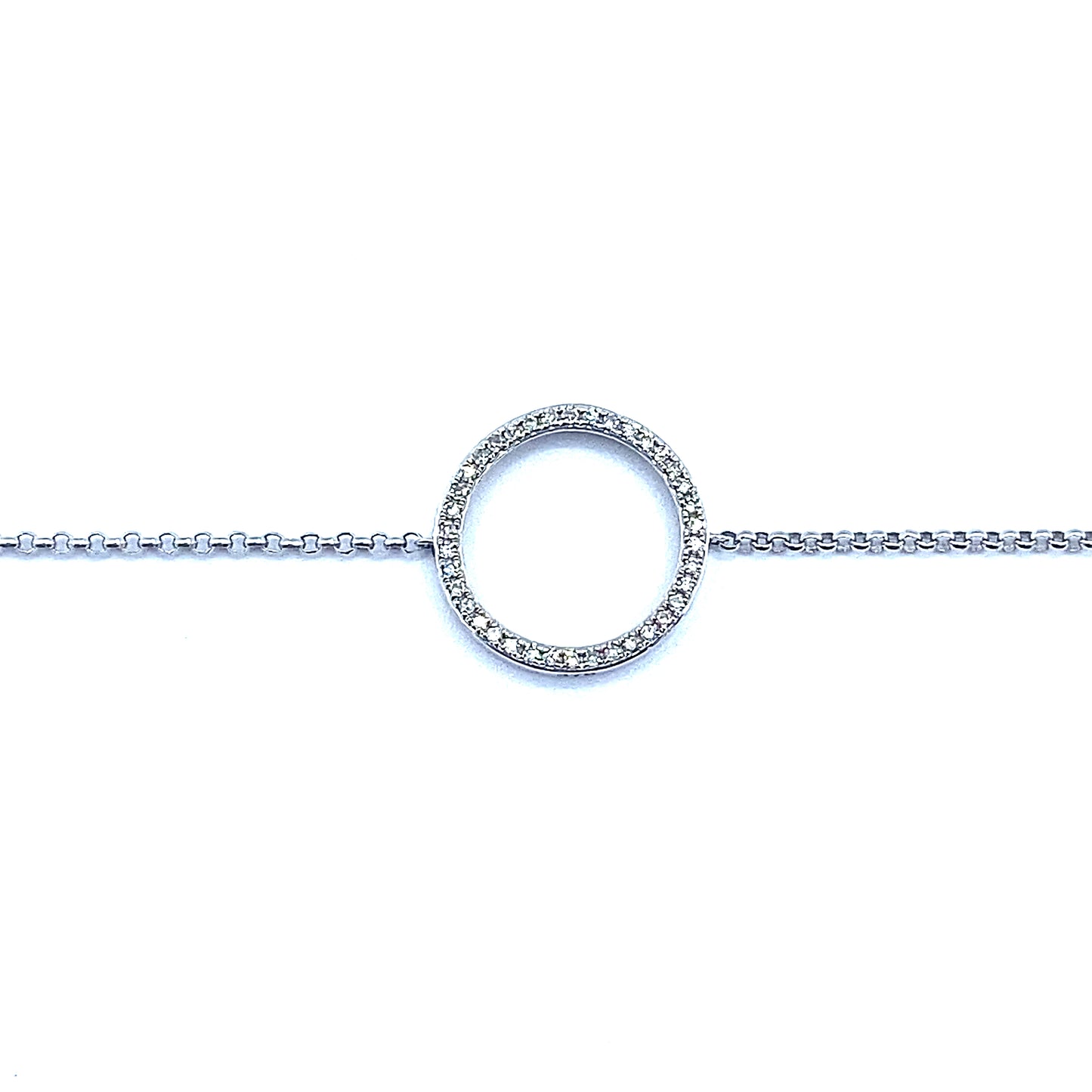 Diamond Circle Of Life 18ct White Gold Bracelet