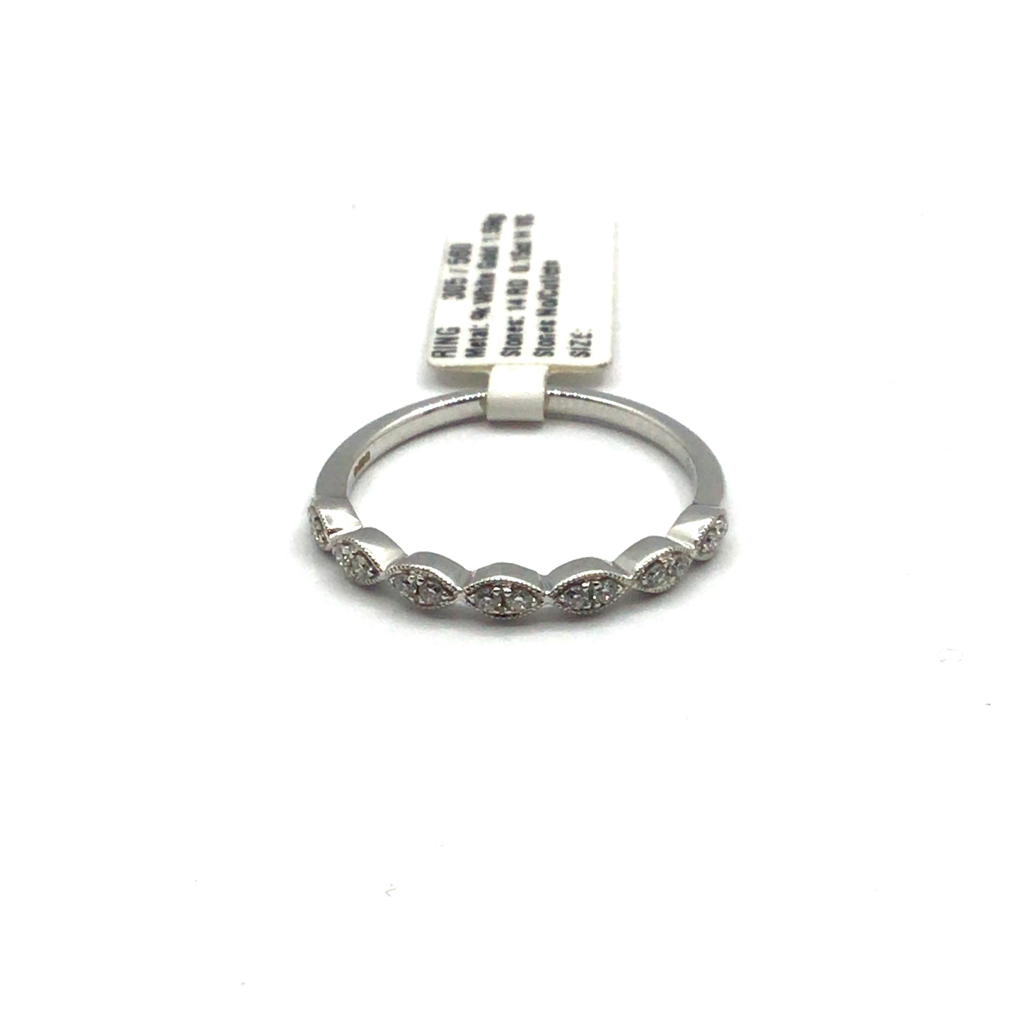 9ct White Gold Silhouette Diamond Eternity Ring