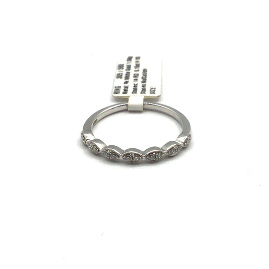 9ct White Gold Silhouette Diamond Eternity Ring