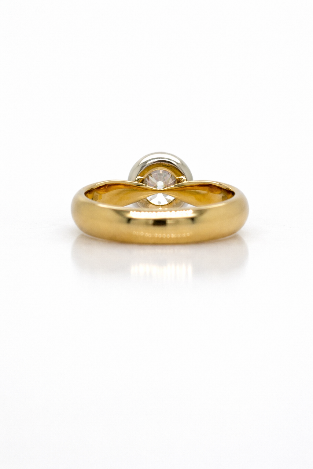 Monroe's 1.01ct Lab Grown Old Cut Rubover Set Engagement Ring in 9ct Yellow Gold