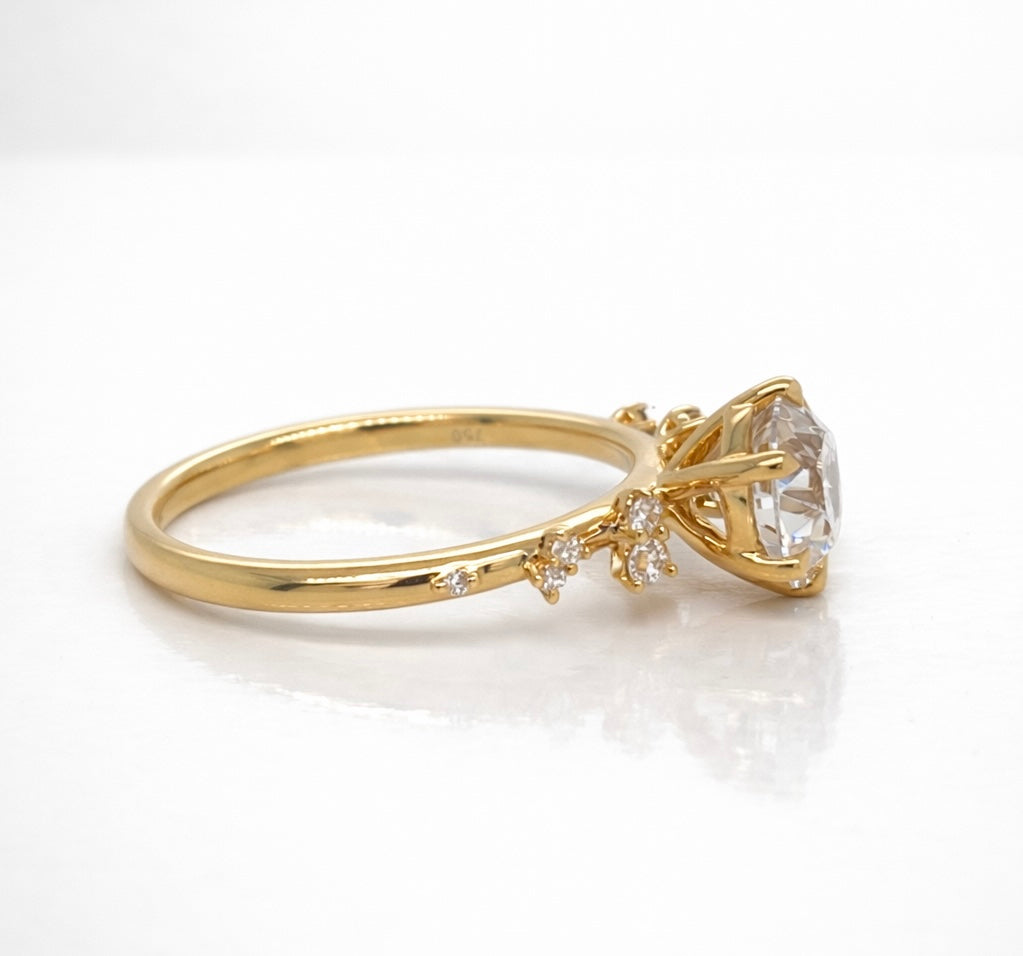 Monroe's "Flowing Nature" Old European Cut Diamond Engagement Ring