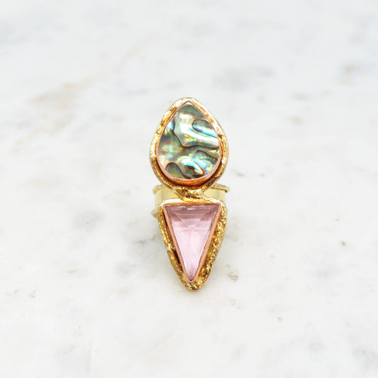 Gold Plated Caledonia Geometric Ring