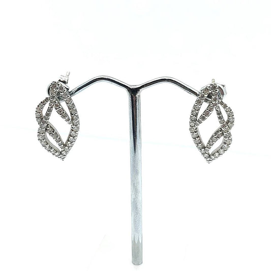18ct White Gold Diamond "Solari" Earrings