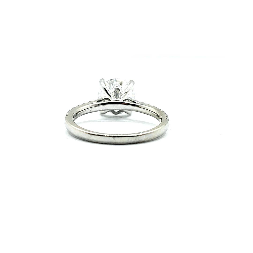 Bespoke Platinum Engagement Ring Lab Grown 2ct Dia Round Brilliant