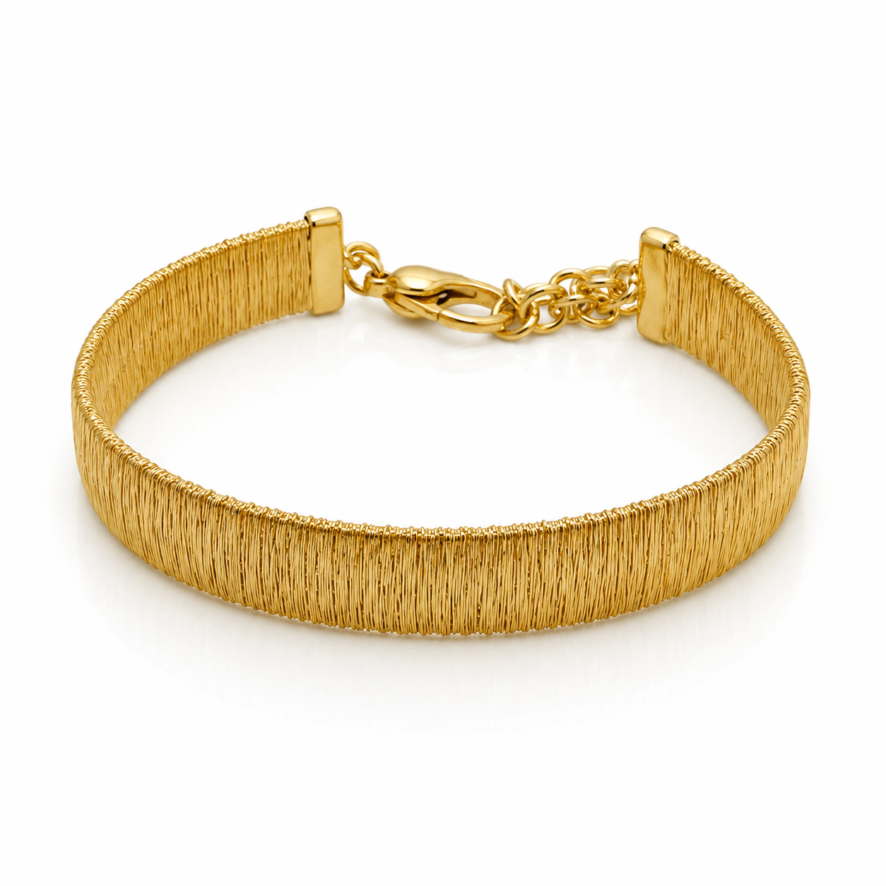 Wire Effect Bracelet Goldplated