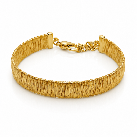 Wire Effect Bracelet Goldplated