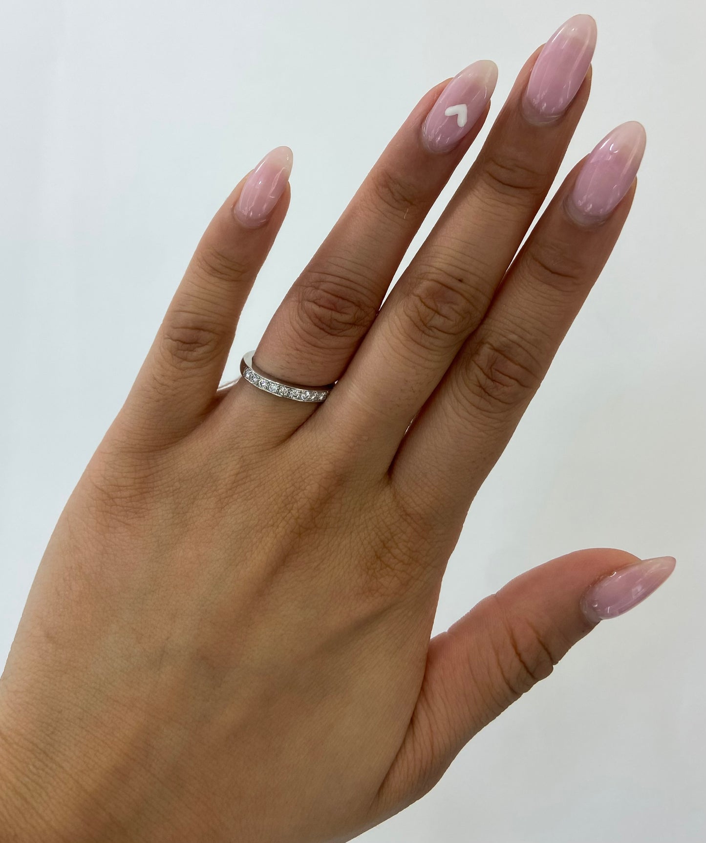 BOODLES Platinum Half Eternity Grain Set Diamond Ring