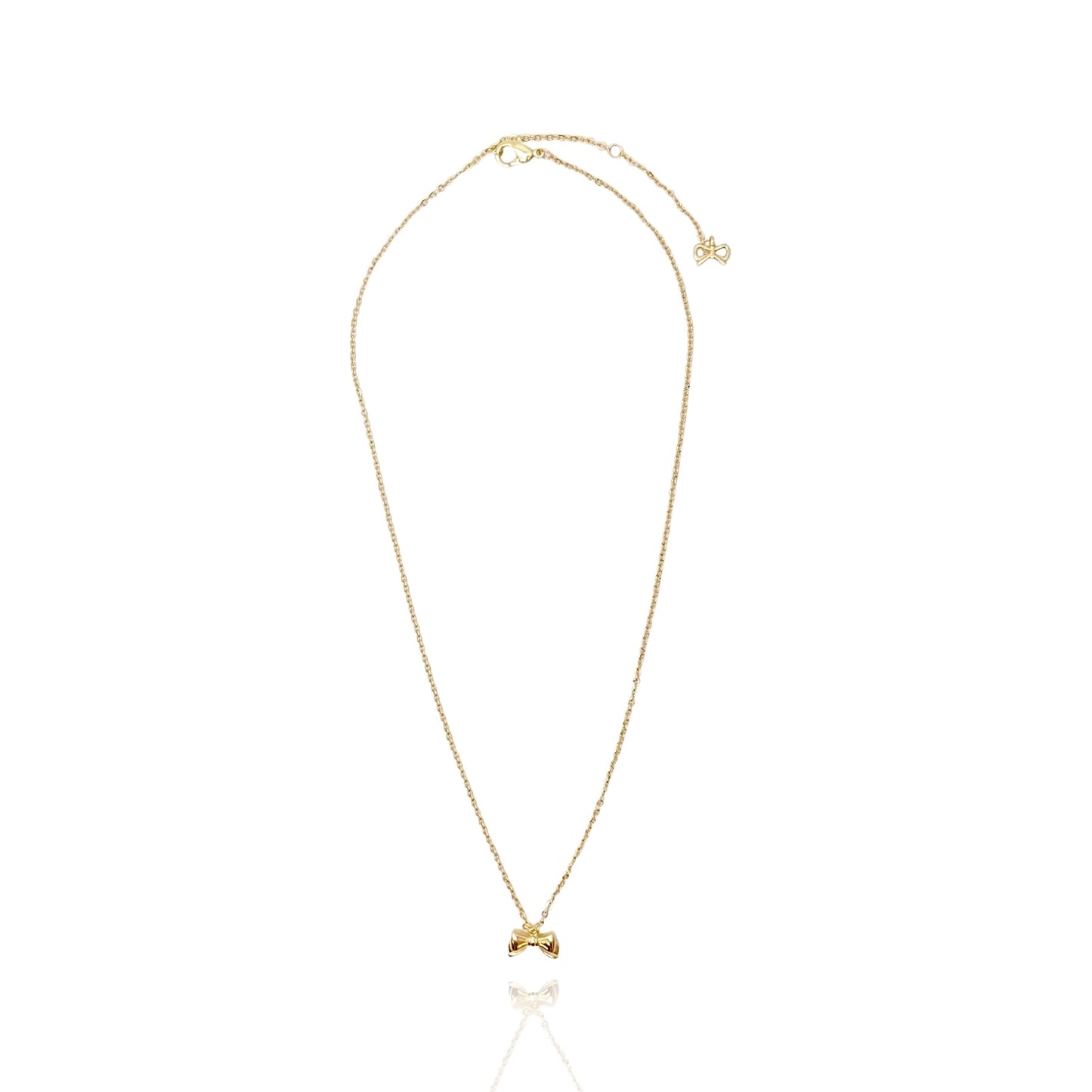 Bow Pendant Necklace 18ct Gold Plated