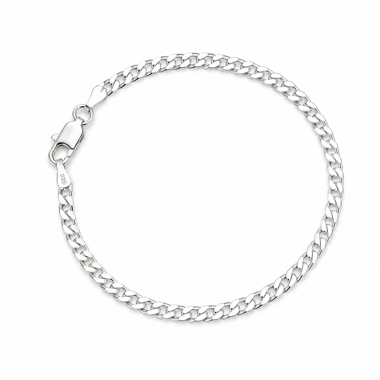 Curb Chain In Sterling Silver