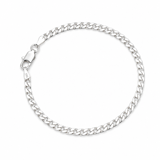 Curb Chain In Sterling Silver