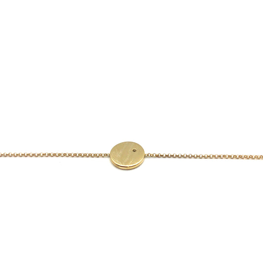 9ct Yellow Gold Disc Bracelet