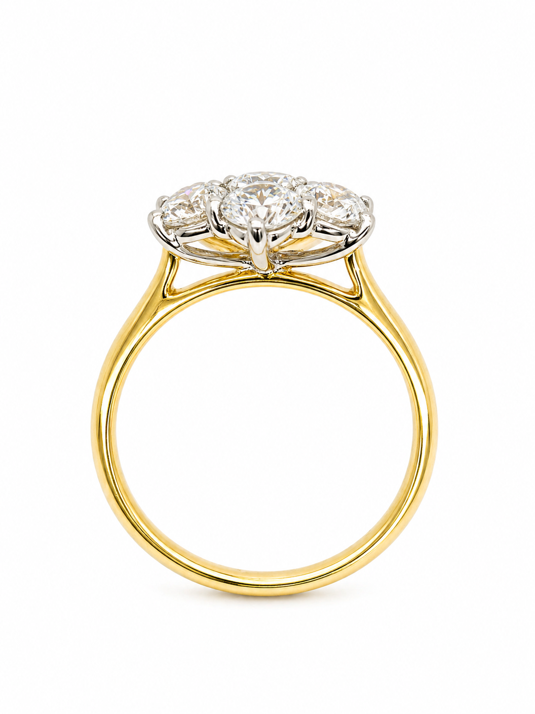 Diamond Flower Cluster Engagement Ring