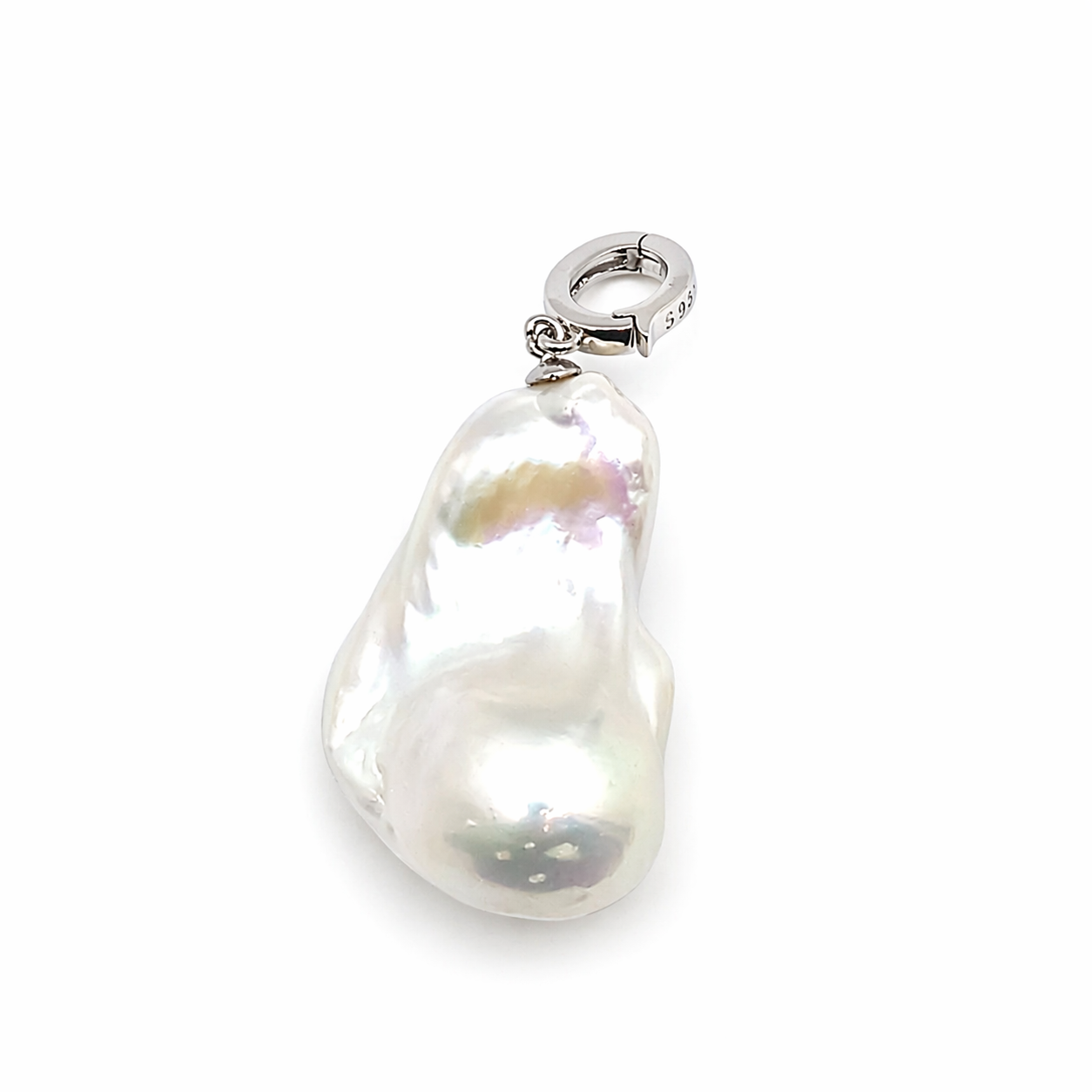 Large Baroque Pearl, Sterling Silver Removable Pendant, small bail