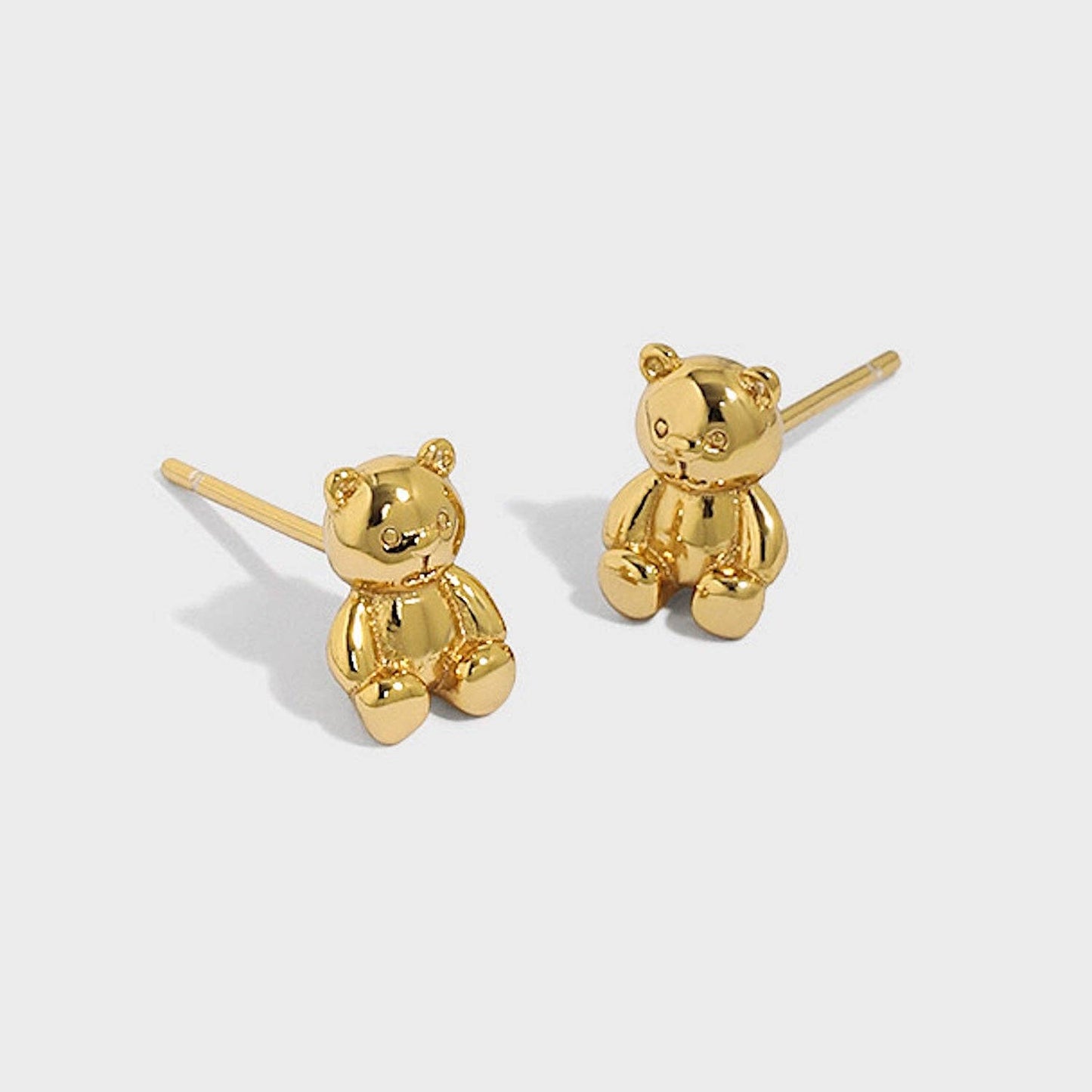 Sterling Silver Teddy Bear Earrings