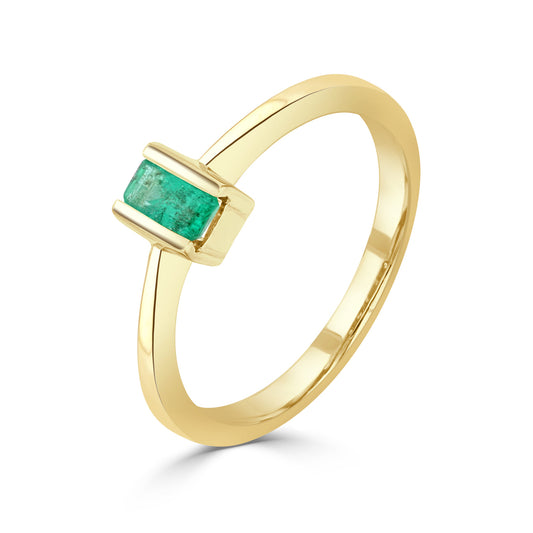 Emerald Cut Emerald Ring in 9ct Gold