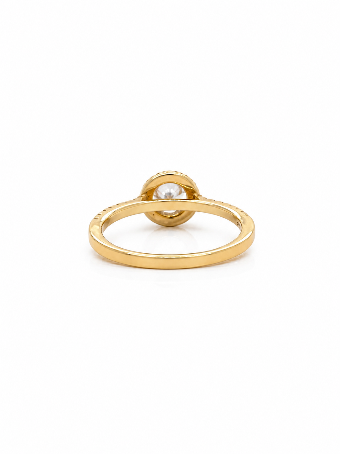 Monroe's Bespoke Fine Halo Round Brilliant Cut Diamond, Claw Set Engagement Ring