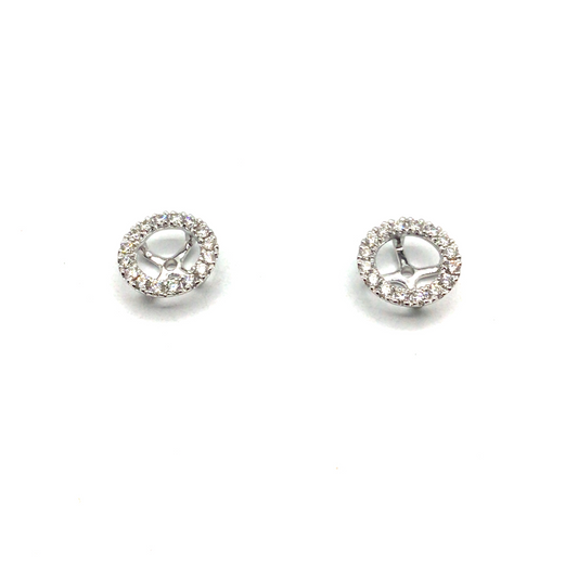 18ct white gold diamond halo jacket
