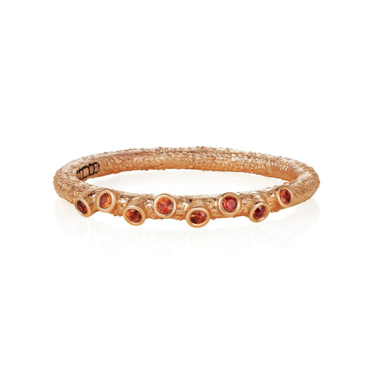 Orange Sapphire Inspired Twig Ring in 18ct Rose Gold