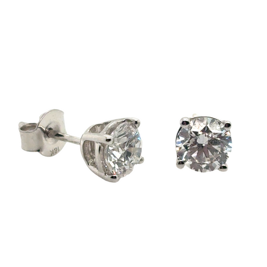 18ct White Gold Round Brilliant 1.5ct Diamond Stud Earrings