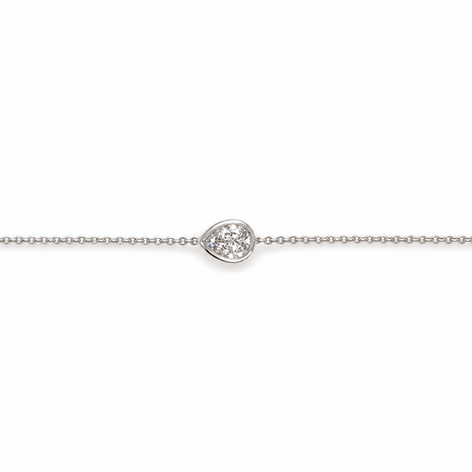 Diamond besel bracelet in 14ct white gold